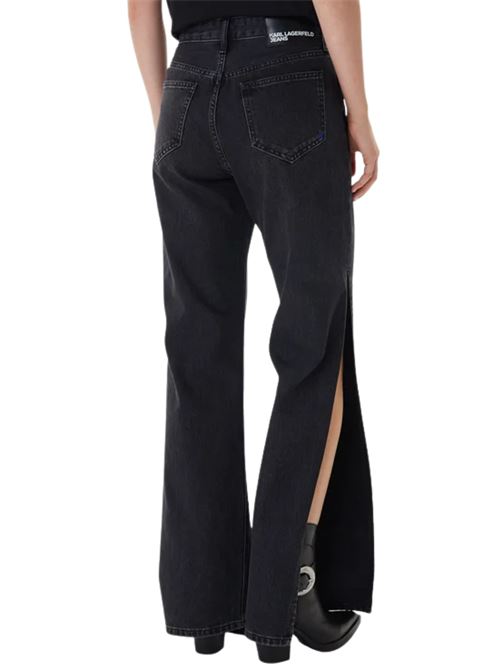 Jeans dritto wide leg con spacchi laterali Karl Lagerfeld jeans | B1W100721BJ